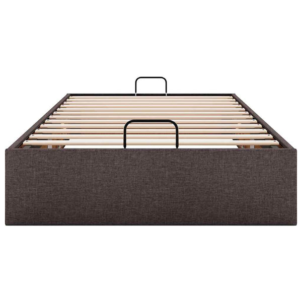 Ottoman-Bett Dunkelbraun 100x200 cm