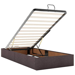 Ottoman-Bett Dunkelbraun 100x200 cm