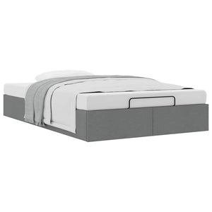 Ottoman Bett Dunkelgrau 120x190 cm