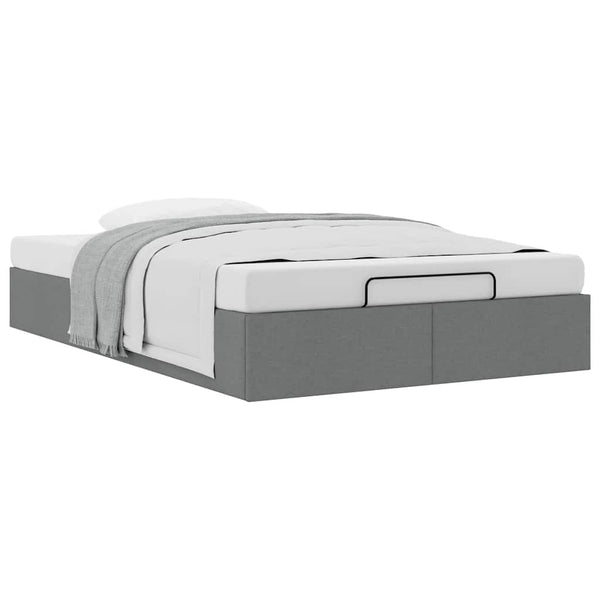 Ottoman Bett Dunkelgrau 120x190 cm