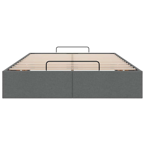 Ottoman Bett Dunkelgrau 120x190 cm