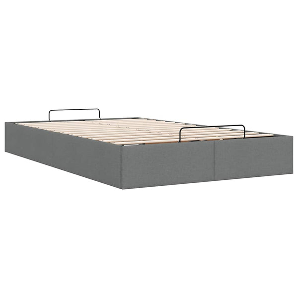 Ottoman Bett Dunkelgrau 120x190 cm