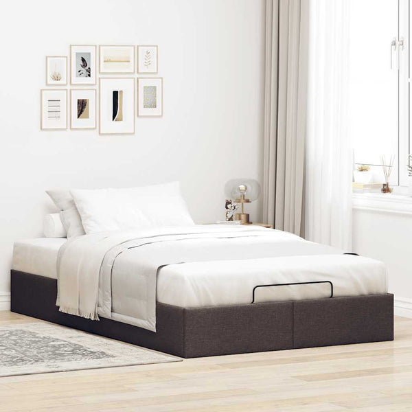 Ottoman Bett Dunkelbraun 120x190 cm