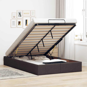 Ottoman Bett Dunkelbraun 120x190 cm