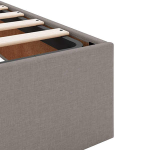 Ottoman Bett Taupe 120x190 cm
