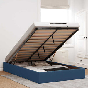 Ottomanbett Blau 120x190 cm