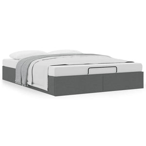 Ottoman Bett Dunkelgrau 140x190 cm