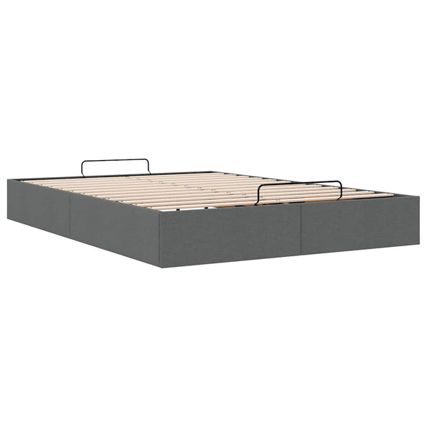 Ottoman Bett Dunkelgrau 140x190 cm