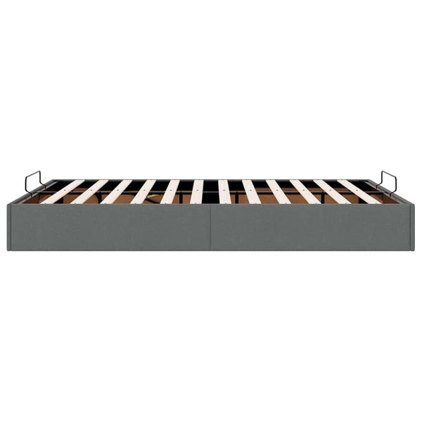 Ottoman Bett Dunkelgrau 140x190 cm
