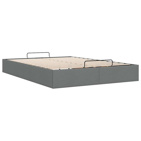 Ottoman Bett Dunkelgrau 140x190 cm