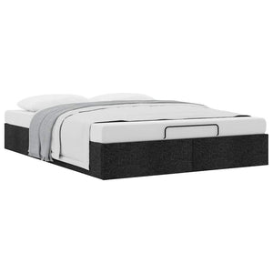 Ottoman Bett Schwarz 140x190 cm