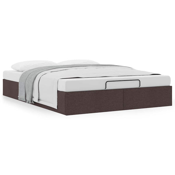 Ottoman Bett Dunkelbraun 140x190 cm
