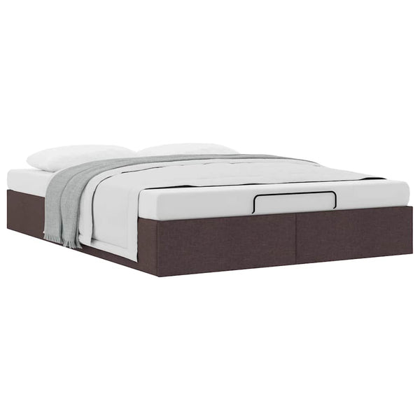 Ottoman Bett Dunkelbraun 140x190 cm