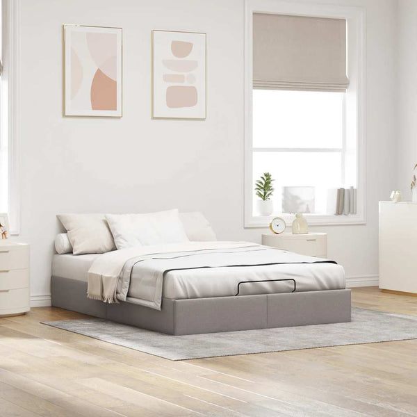 Ottoman Bett Taupe 140x190 cm
