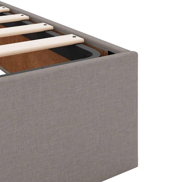 Ottoman Bett Taupe 140x190 cm