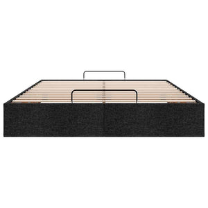 Ottoman Bett 140x200 cm Schwarz Stoff