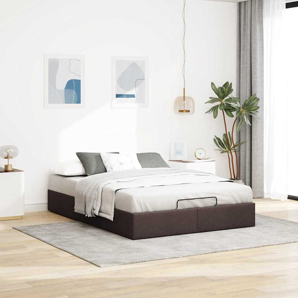 Ottoman Bett 140x200 cm Dunkelbraun