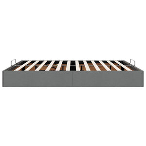 Ottoman Bett 160x200 cm Dunkelgrau Stoff