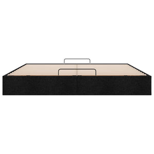 Ottoman Bett 160x200 cm Schwarz Stoff