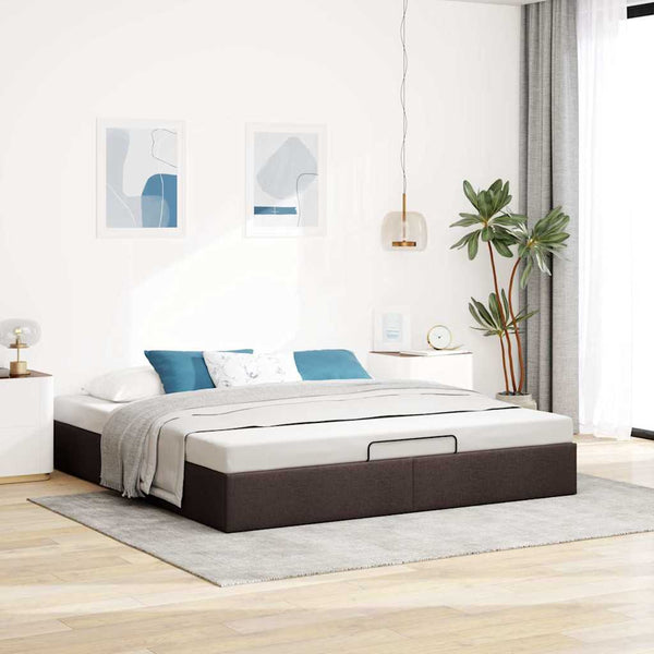 Ottoman Bett Dunkelbraun 160x200 cm
