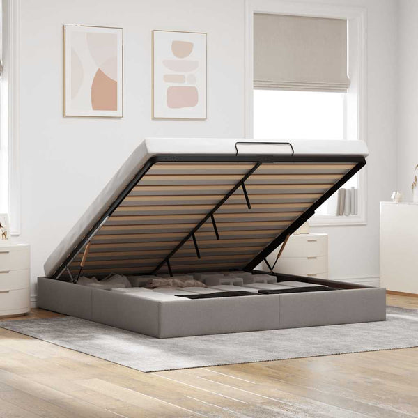 Ottoman Bett Taupe 160x200 cm