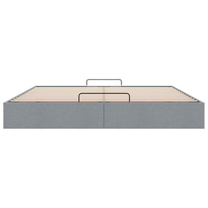 Ottoman Bett 180x200 cm Hellgrau Stoff