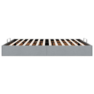 Ottoman Bett 180x200 cm Hellgrau Stoff