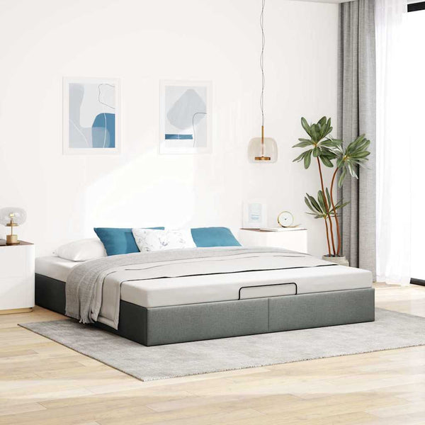 Ottoman Bett 180x200 cm Dunkelgrau