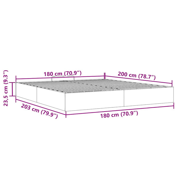 Ottoman Bett Schwarz 180x200 cm
