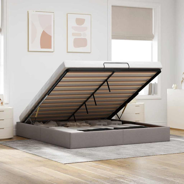 Ottoman Bett Taupe 180x200 cm