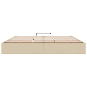 Ottoman Bett Creme 180x200 cm Stoff