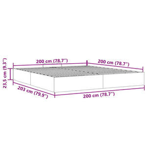 Ottoman Bett 200x200 cm Hellgrau
