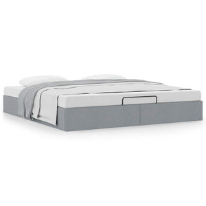 Ottoman Bett 200x200 cm Hellgrau