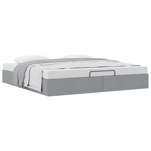 Ottoman Bett 200x200 cm Hellgrau