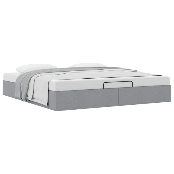 Ottoman Bett 200x200 cm Hellgrau