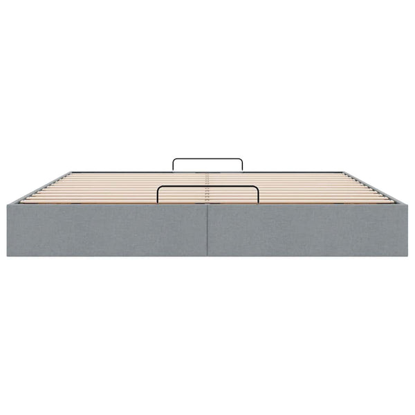 Ottoman Bett 200x200 cm Hellgrau