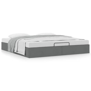 Ottoman Bett Dunkelgrau 200x200 cm