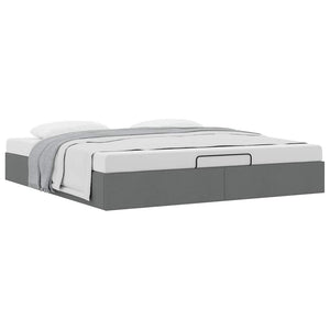 Ottoman Bett Dunkelgrau 200x200 cm