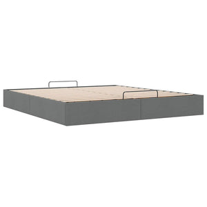 Ottoman Bett Dunkelgrau 200x200 cm