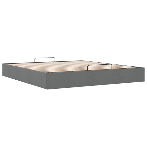 Ottoman Bett Dunkelgrau 200x200 cm