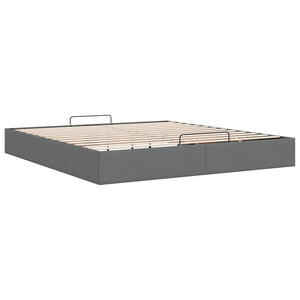 Ottoman Bett Dunkelgrau 200x200 cm