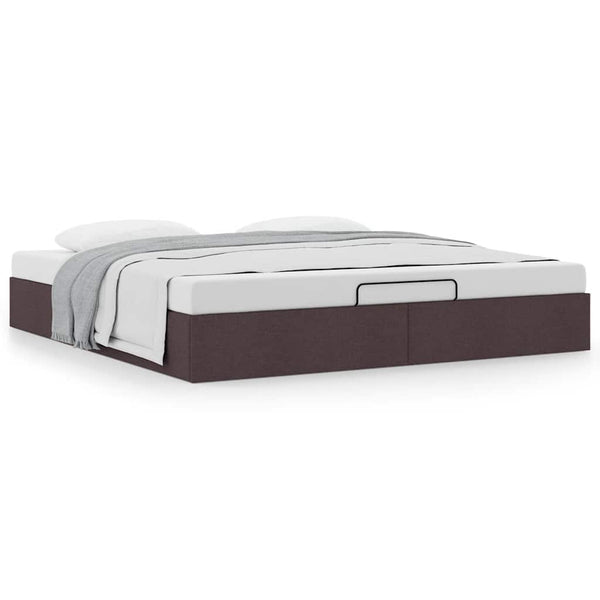 Ottoman Bett Dunkelbraun 200x200 cm