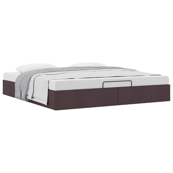 Ottoman Bett Dunkelbraun 200x200 cm