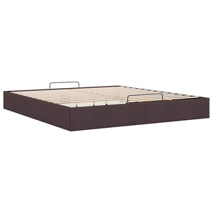 Ottoman Bett Dunkelbraun 200x200 cm