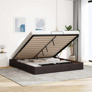 Ottoman Bett Dunkelbraun 200x200 cm