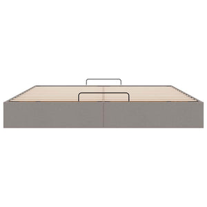 Ottoman Bett 200x200 cm Taupe Stoff