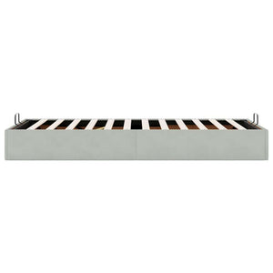 Ottoman Bett Hellgrau 80x200 cm Samt