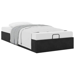Ottoman Bett 80x200 cm Schwarz Samt
