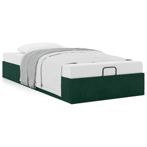 Ottoman Bett Dunkelgrün 80x200 cm Samt