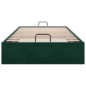 Ottoman Bett Dunkelgrün 80x200 cm Samt
